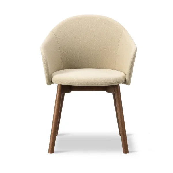 Fredericia Furniture Fauteuil Gomo Armchair à piètement en bois Mylla 221-chêne laqué teinté fumé