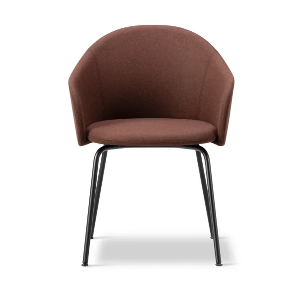 Fredericia Furniture Fauteuil Gomo Armchair à piètement tubulaire Blazer CUZ4D Dunalk-noir