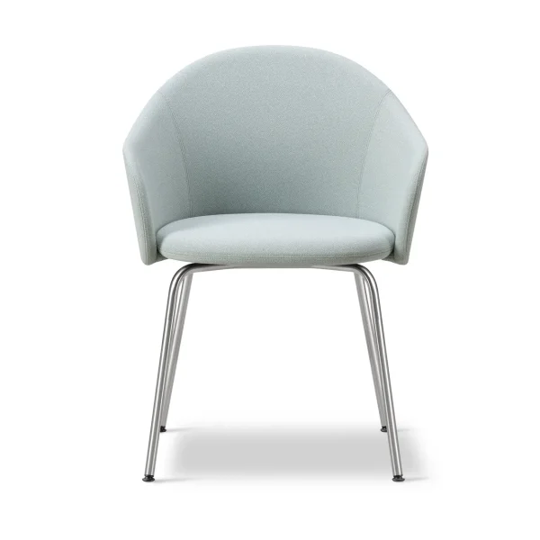 Fredericia Furniture Fauteuil Gomo Armchair à piètement tubulaire Mylla 811-acier inoxydable