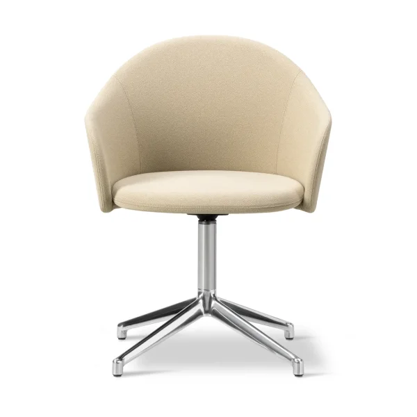 Fredericia Furniture Fauteuil Gomo Armchair pivotant à 4 branches Mylla 811-aluminium poli