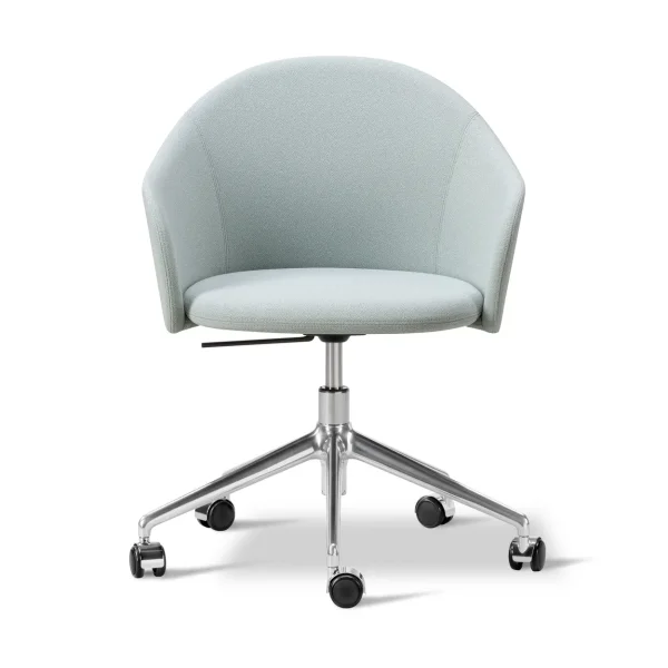Fredericia Furniture Fauteuil Gomo Armchair pivotant à 5 branches Mylla 811-aluminium poli