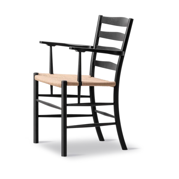 Fredericia Furniture Fauteuil Klint Tressé naturel-chêne noirci