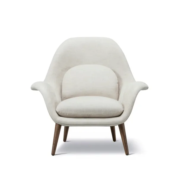 Fredericia Furniture Fauteuil Swoon Erable 222 vit-rökad ek
