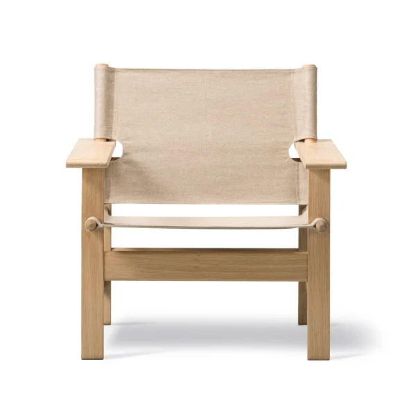Fredericia Furniture Fauteuil The Canvas Chair Canvas naturel-pieds clair huilé