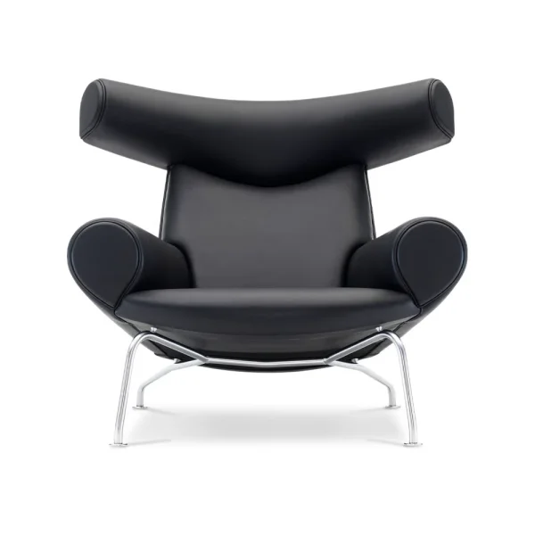 Fredericia Furniture Fauteuil Wegner Ox Cuir max 98-chrome