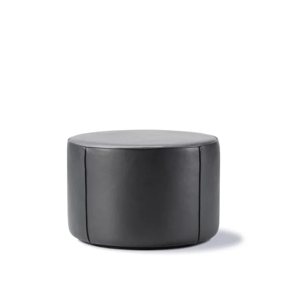 Fredericia Furniture Pouf Mono Cuir Omni 301 noir-Ø55 cm