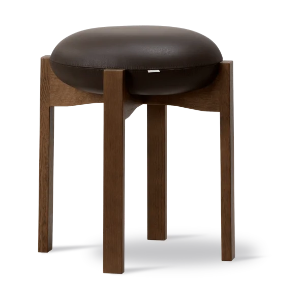 Fredericia Furniture Tabouret Pioneer bas Primo 86-1-chêne laqué teinté fumé
