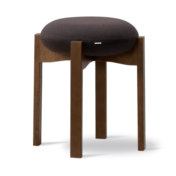 Fredericia Furniture Tabouret Pioneer bas Vidar 386-chêne laqué teinté fumé