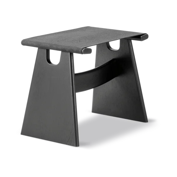 Fredericia Furniture Tabouret Seto Canvas noir-chêne noirci