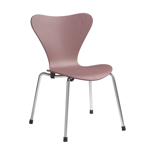 Fritz Hansen 3177 Chaise d'enfant Series 7 Wild rose frêne peint-chrome