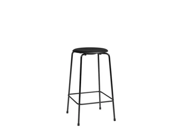FRITZ HANSEN - Tabouret de bar High Dot, 65 cm, noir, cuir