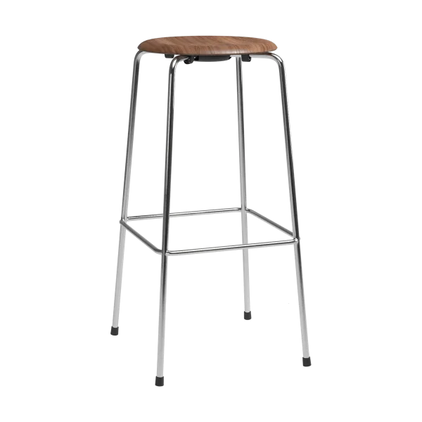 Fritz Hansen Tabouret de bar High Dot Noyer-chrome