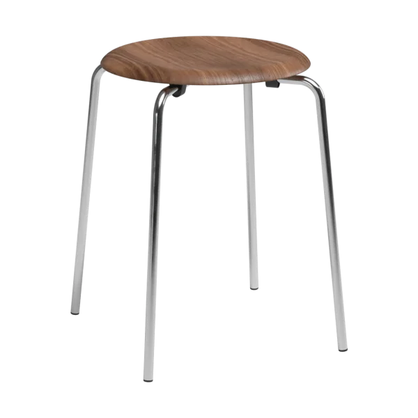 Fritz Hansen Tabouret Dot Noyer-chrome