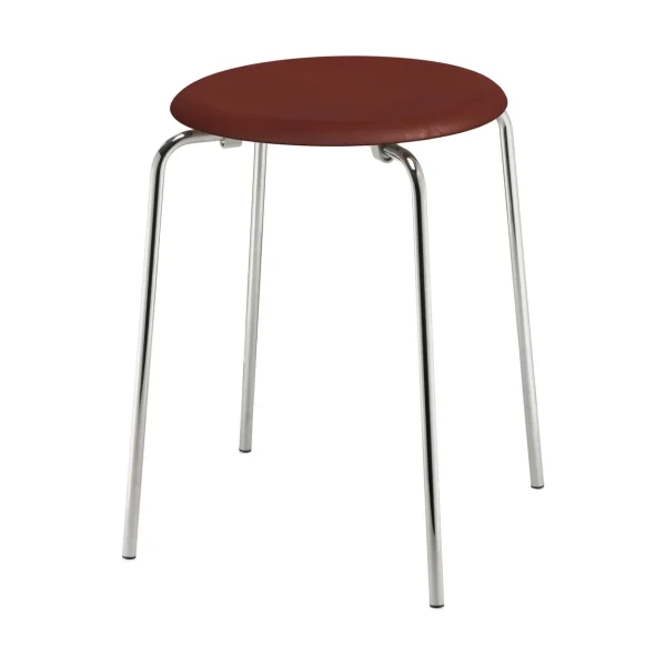 Fritz Hansen Tabouret en cuir Dot Chestnut
