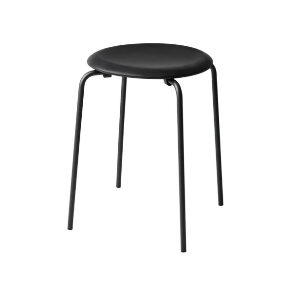 Fritz Hansen Tabouret en cuir Dot Noir cow-boy