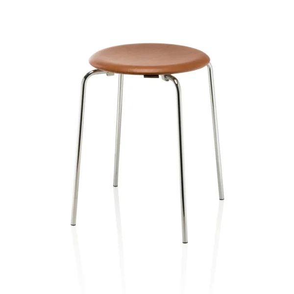 Fritz Hansen Tabouret en cuir Dot Noyer