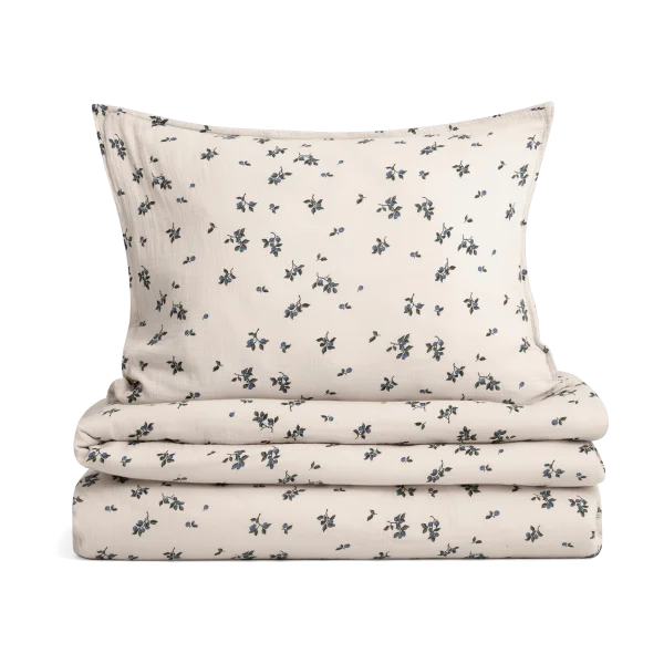 Garbo&Friends Housse de couette et taie d'oreiller Blueberry Muslin 150x210 cm/50x60 cm