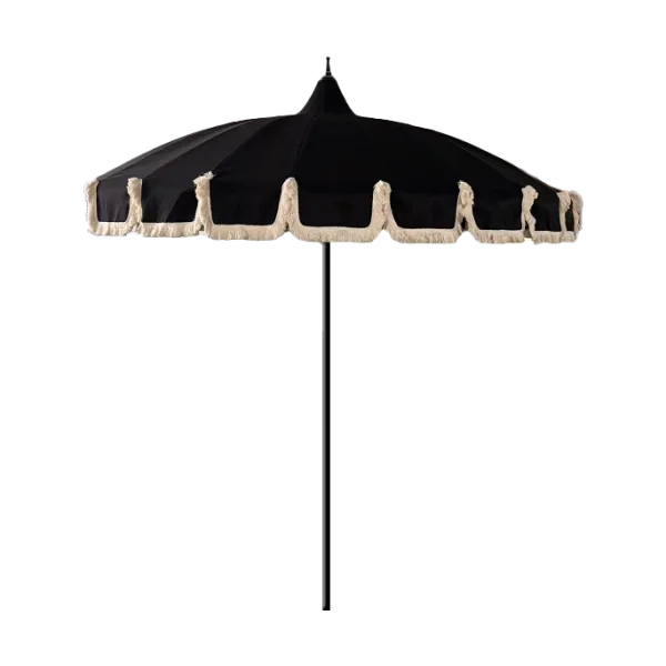 Garden Glory Parasol Garden Glory Outdoor Black fringe