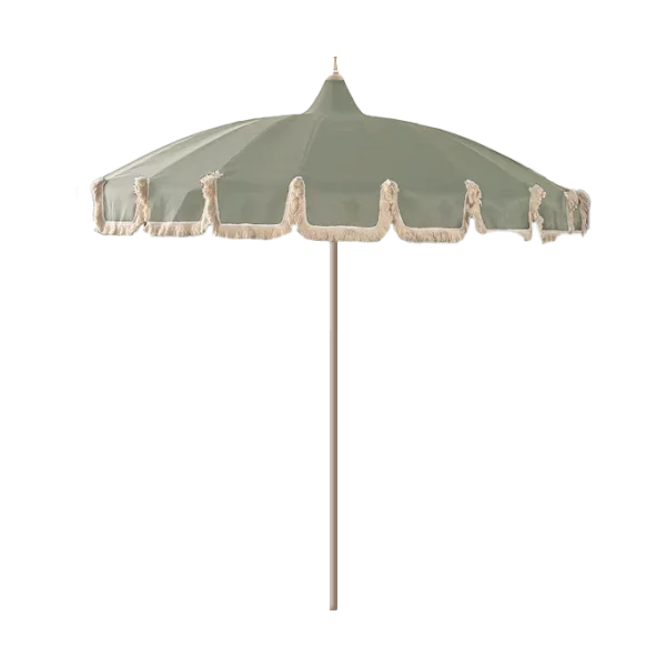 Garden Glory Parasol Garden Glory Outdoor Eucalyptus fringe
