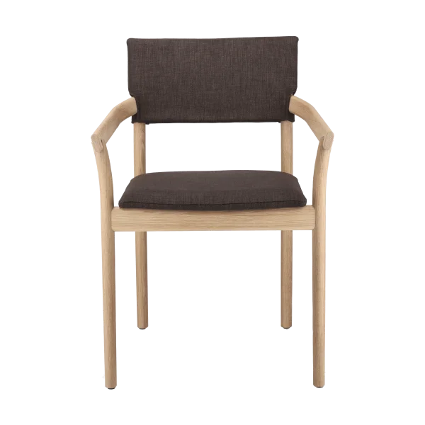 Gärsnäs Chaise Vyn avec dossier rembourré Monocoat natural-Lido 46 mole