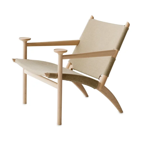 Gärsnäs Fauteuil Hedwig Hêtre-blanc-tissu canvas