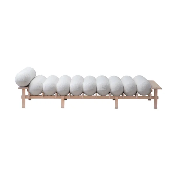Gärsnäs Lit de repos Dag Hêtre-Barnum bouclé 01 Off white