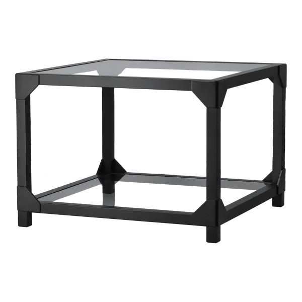 Gärsnäs Table Basse Bleck 75x75 cm verre Hêtre - teinture noire