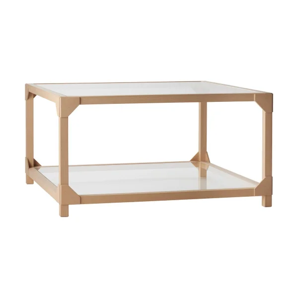 Gärsnäs Table basse Bleck 75x75 verre Hêtre-naturel