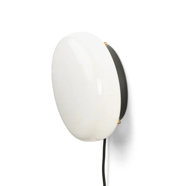 GEJST - Applique murale OPA en verre opale, G9, câble/fiche/interrupteur