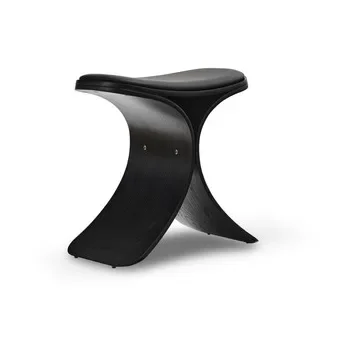 Gejst Tabouret Luno 48x28x72 cm Chêne noir-cuir noir