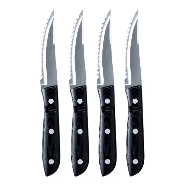Gense Couteau à viande Old Farmer XL Micarta lot de 4