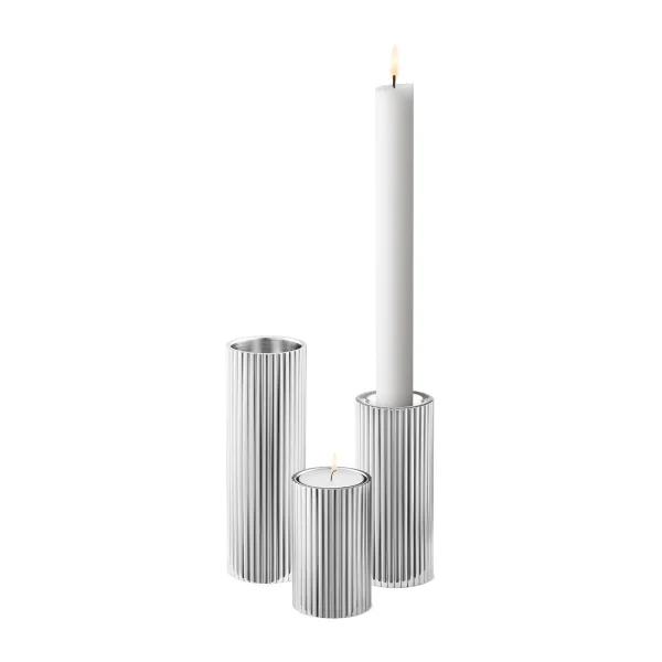 Georg Jensen Bougeoir Bernadotte 3 Pièces Acier inoxydable