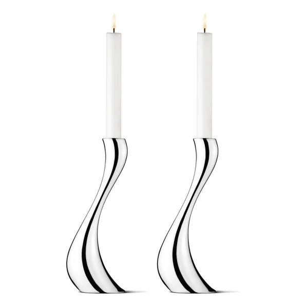 Georg Jensen Bougeoir Cobra, lot de 2 grand, 24 cm