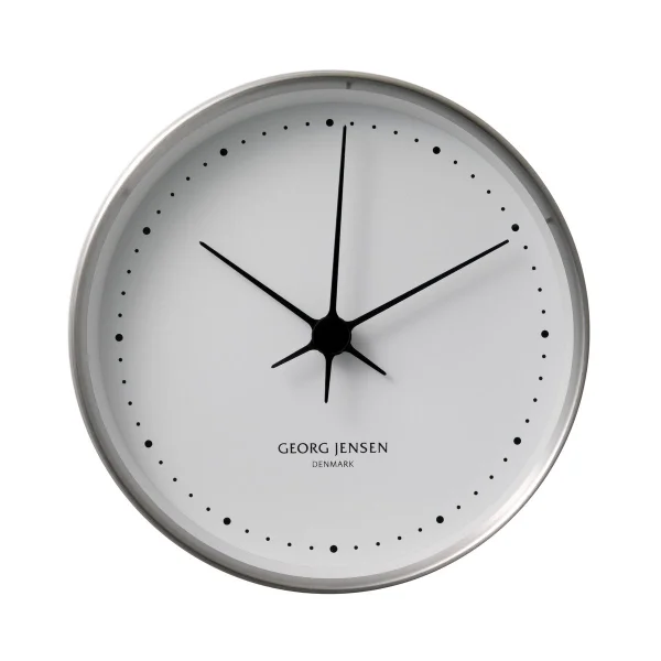 Georg Jensen Horloge murale Koppen blanc-acier inoxydable Ø 22 cm