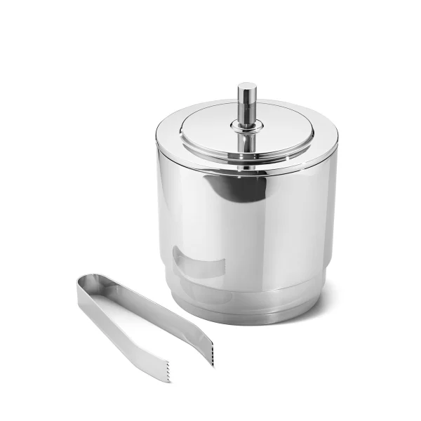 Georg Jensen Seau à glaçons et pince Manhattan acier inoxydable