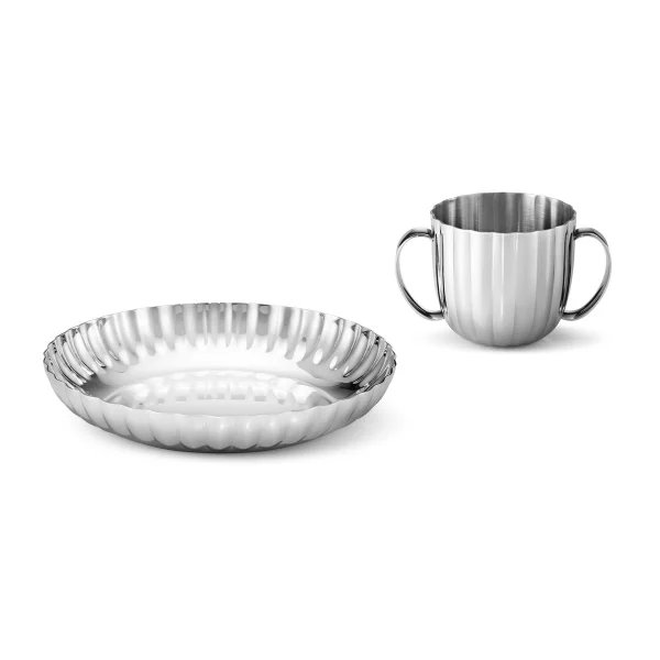 Georg Jensen Service pour enfants Bernadotte 2 Pièces Acier inoxydable