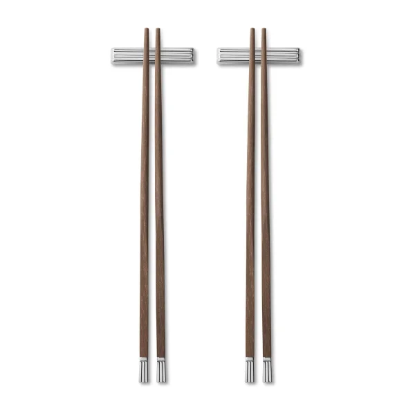 Georg Jensen Set de 2 baguettes Bernadotte Manilkara