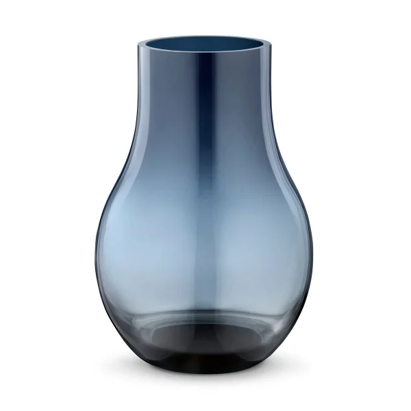 Georg Jensen Vase en verre Cafu bleu petit, 21,6 cm