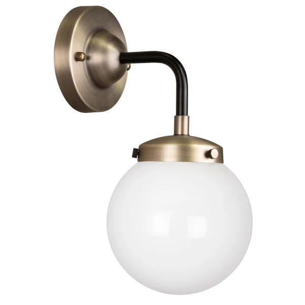 Globen Lighting Applique murale Alley 1 IP44 Laiton antique-blanc