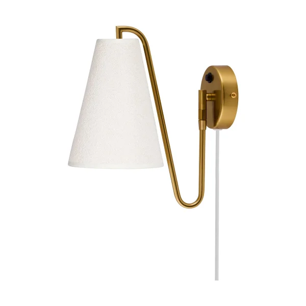 Globen Lighting Applique murale Lou Bouclé blanc-laiton brossé