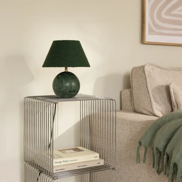 Globen Lighting - Castello 24 lampe à poser vert foncé marbre