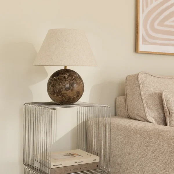 Globen Lighting - Castello 35 lampe à poser marron Lin