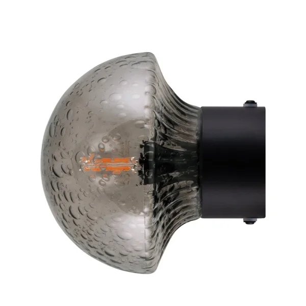 Globen Lighting - Fungo 16 plafonnier, IP44, fumé/noir