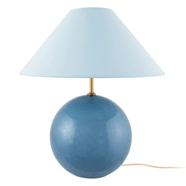 Globen Lighting Lampe de table Iris 35 39 cm Bleu pigeon