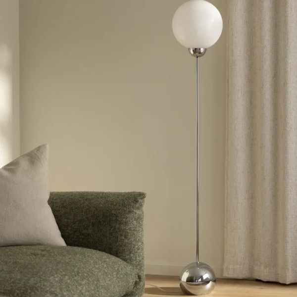 Globen Lighting - Lampe sur pied Ripley chrome verre 144 cm