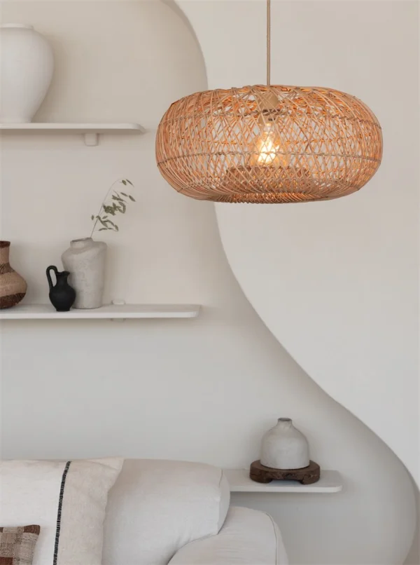 Good & Mojo - suspension - Ø 50 x 200 cm - rotin naturel