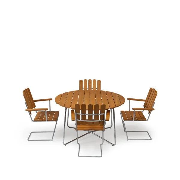 Grythyttan Stålmöbler Ensemble Salle à Manger Grythyttan ø120 cm - huile de chêne