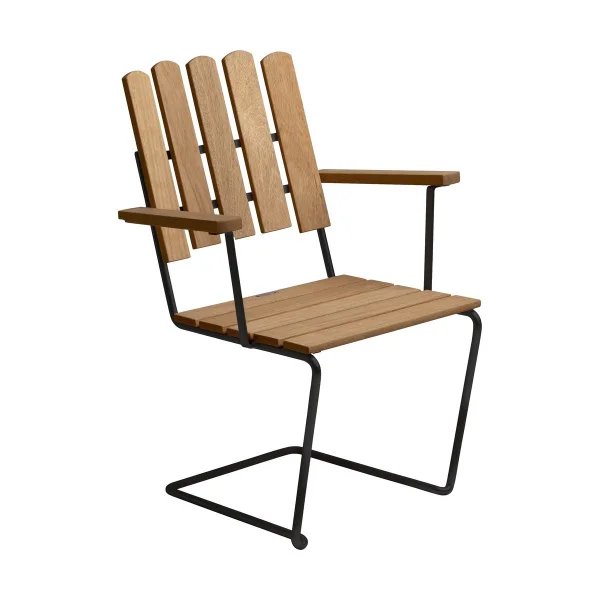 Grythyttan Stålmöbler Fauteuil A2 Chêne huilé-noir