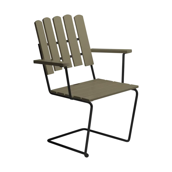 Grythyttan Stålmöbler Fauteuil A2 Vert clair chêne-noir