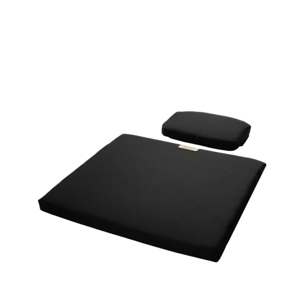 Grythyttan Stålmöbler Set de coussins A3 pour nuque/siège Tissu noir
